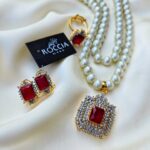 Pearl Zircon Maala Set-016