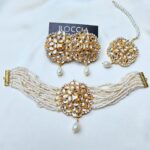 Pearl Kundan Choker Set-019