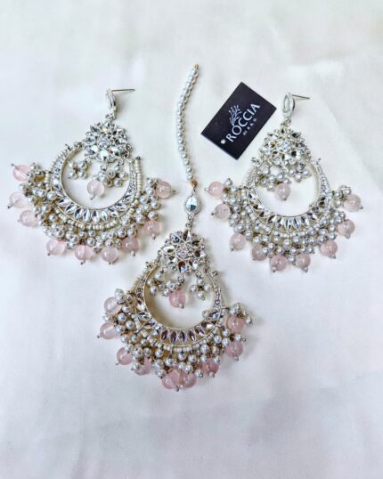 Kundan Silver Bindiya Earrings-018
