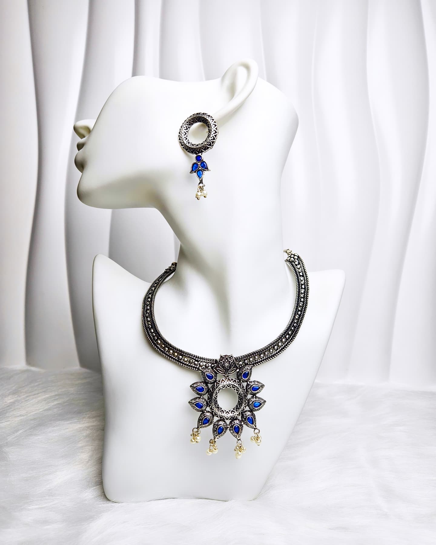 498814994_1385192992729664_7868936211881594825_n_18054960638206915 Oxidised Necklace Set-031 - Image 1