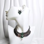 Oxidised Necklace Set-028