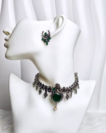 Oxidised Necklace Set-024