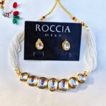 Indian Kundan White Choker Set-016