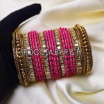 Metal Kundan Bangles - 028