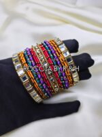 Metal Kundan Bangles - 027