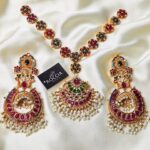 Navratan Earrings Sheesh Patti-014