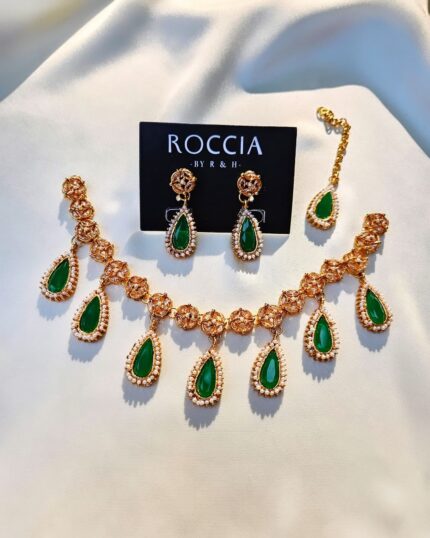 Zircon Stone Necklace Set-042