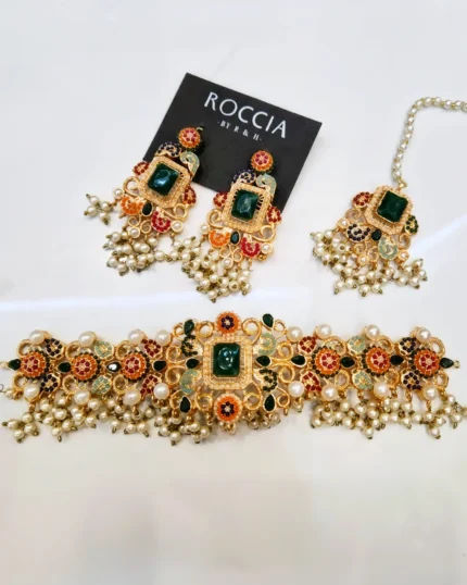 Navratan Necklace Set-045