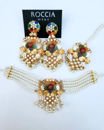 Navratan Necklace Set-044