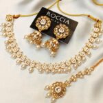 Indian Kundan White Choker Set-035