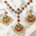 Navratan Earrings Sheesh Patti-019