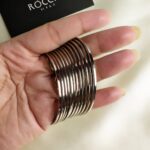 Oxidised karay bangle set-016