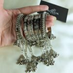 Oxidised karay bangle set-012