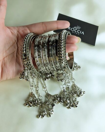 Oxidised karay bangle set-012