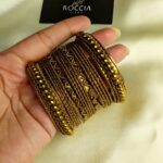 Oxidised karay bangle set-024