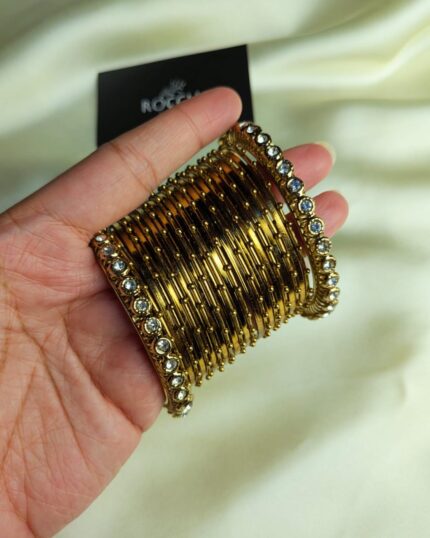 Oxidised karay bangle set-018