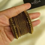 Oxidised Metal karay bangle set-019