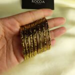 Oxidised karay bangle set-027