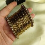 Oxidised karay bangle set-029