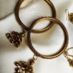 Oxidised karay bangle set-038