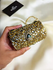 Turkish Kundan Luxury Bridal Clutch - Image 3