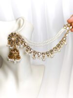 Kundan Sahara Earrings Bindiya Set-035 - Image 6