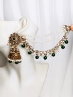 Kundan Sahara Earrings Bindiya Set-035 - Image 5