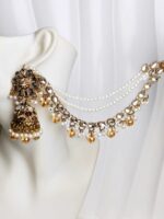 Kundan Sahara Earrings Bindiya Set-035 - Image 4