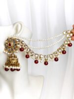Kundan Sahara Earrings Bindiya Set-035 - Image 2