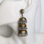 German silver Brass jhumkay-048