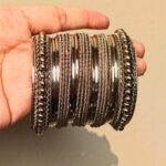 Oxidised karay bangle set-046