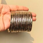 Oxidised karay bangle set-056