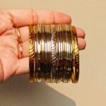 Oxidised karay bangle set-052