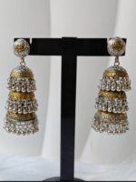 German silver Brass jhumkay-048 - Image 3