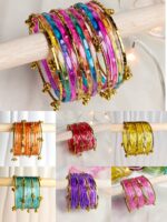 Original Glass Jelly Kashmiri Bangles  Set-006