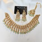 Kundan Mint Choker Set-037