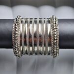 Oxidised karay bangle set-56