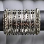 Oxidised karay bangle set-027