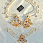 Gold-Plated Sahara Jhumki Necklace Set-070