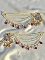 Gold-Plated Sahara Jhumki Necklace Set-070 - Image 5