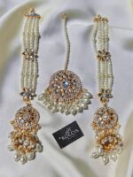 Kundan Sahara Earrings Bindiya Set-068 - Image 3